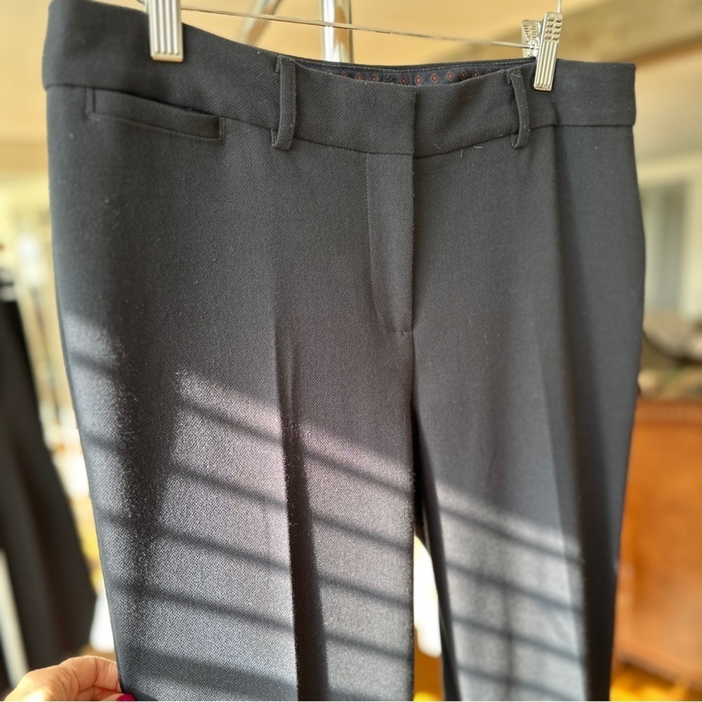 Talbots Hampshire trousers, narrow leg, high waist, stretch polyester blend
